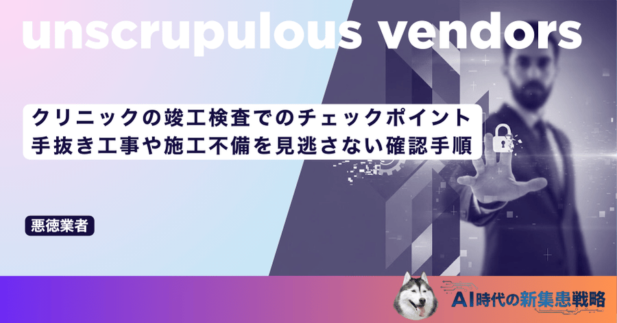 クリニックの竣工検査でのチェックポイント|手抜き工事や施工不備を見逃さない確認手順
