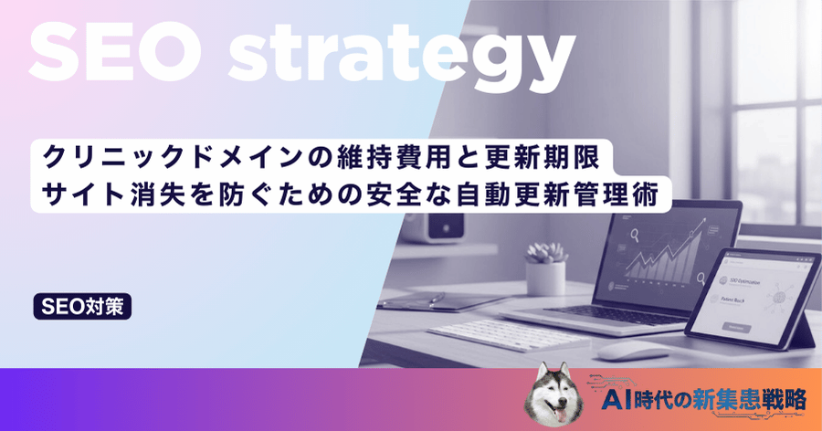 クリニックドメインの維持費用と更新期限｜サイト消失を防ぐための安全な自動更新管理術