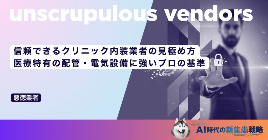 信頼できるクリニック内装業者の見極め方｜医療特有の配管・電気設備に強いプロの基準