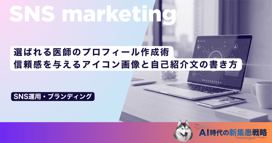 選ばれる医師のプロフィール作成術｜信頼感を与えるアイコン画像と自己紹介文の書き方