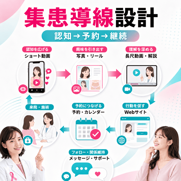 TikTokを起点に他SNSやWebサイト、LINEへつなげる乳腺外科クリニックの集患導線設計