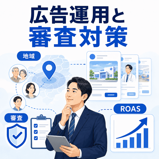 地域ターゲティングや広告審査対策、ROAS改善を行うFacebook広告運用の図解