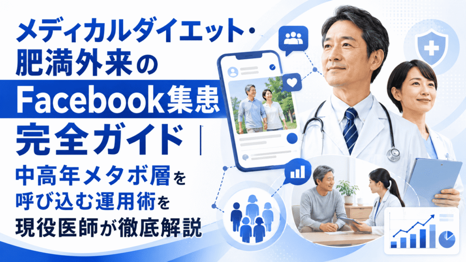 メディカルダイエット・肥満外来のFacebook集患を現役医師が解説する記事のアイキャッチ