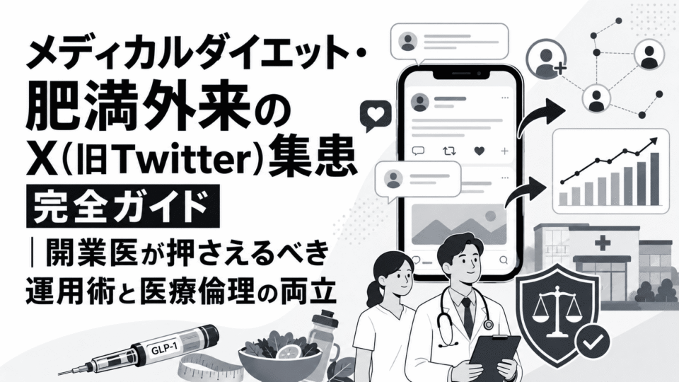 メディカルダイエット・肥満外来クリニックがXを活用して誠実な情報発信と集患を両立するイメージ