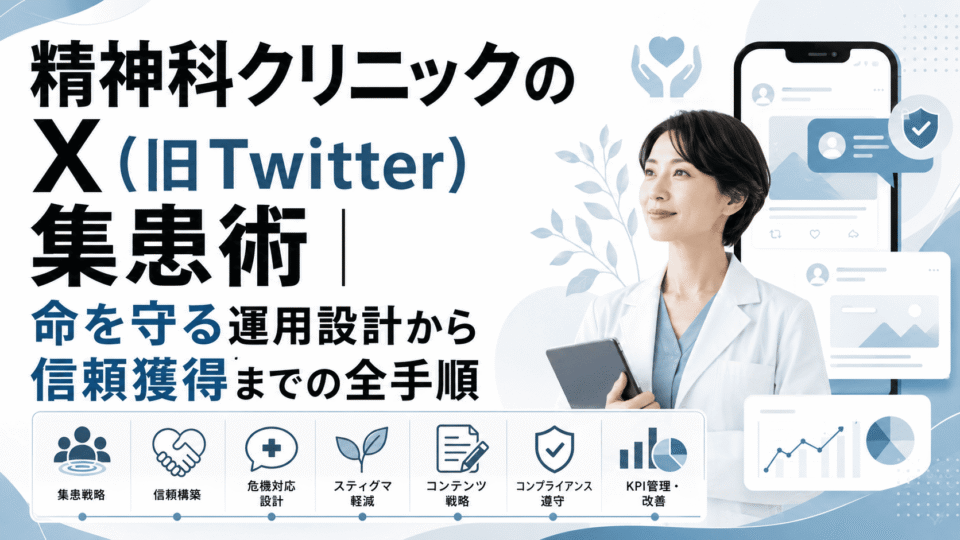 精神科クリニックがXを活用して集患・信頼獲得・危機介入・コンプライアンス管理を行う全体像
