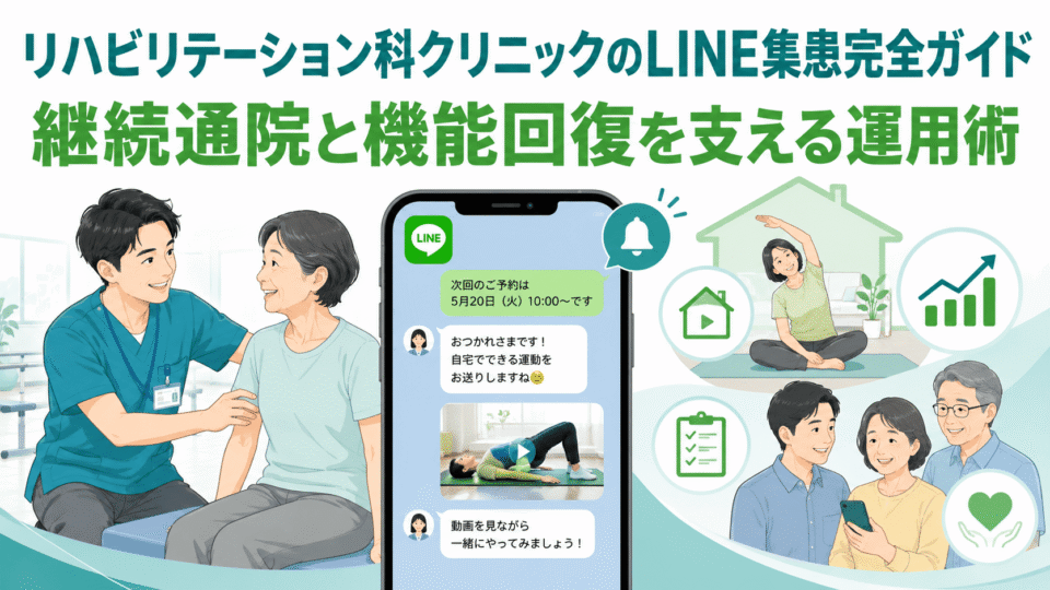 リハビリテーション科クリニックのLINE運用で継続通院、自宅運動、機能回復、家族支援を支える全体像