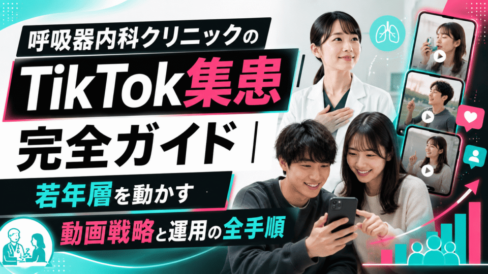呼吸器内科クリニックがTikTokで若年層に医療情報を届ける集患戦略を表したアイキャッチ画像
