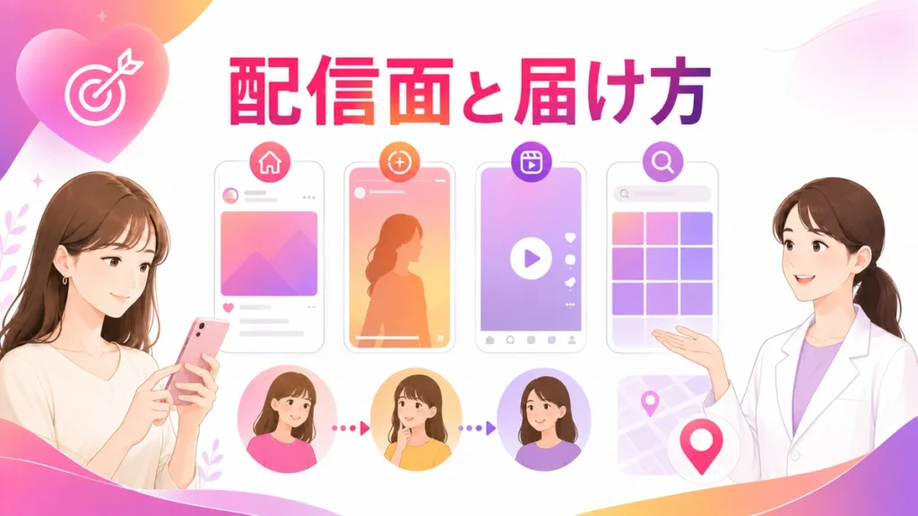 配信面とオーディエンスで広告の届け方を整理した図解