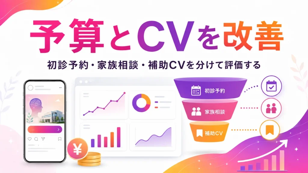 予算とCV測定を分けて改善する分析イメージ