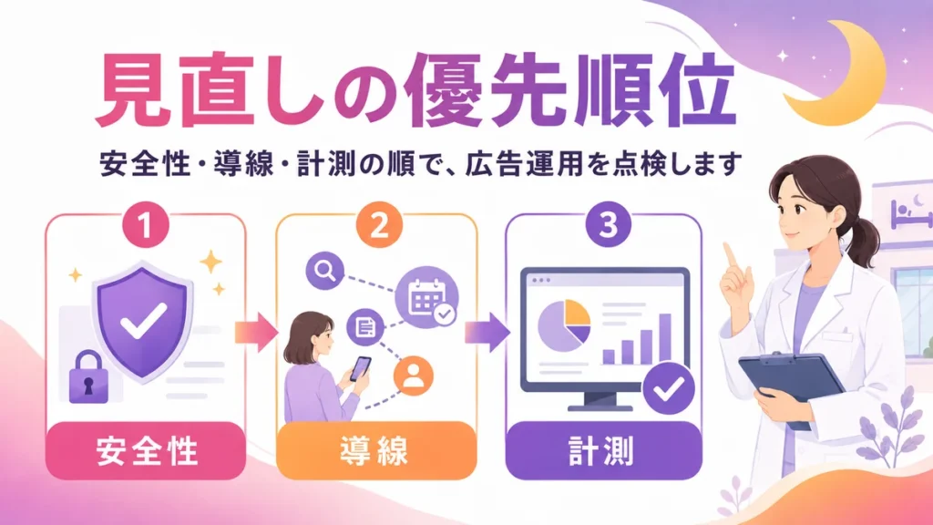 安全性と導線と計測を順番に見直す広告運用の優先順位