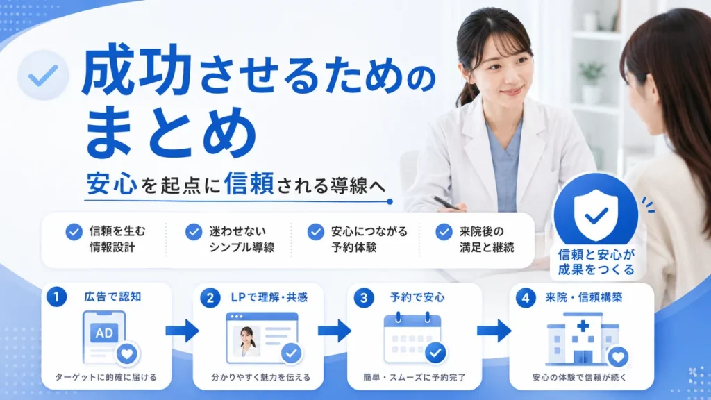 レディースクリニックのFacebook広告集患を成功させる要点まとめのイメージ